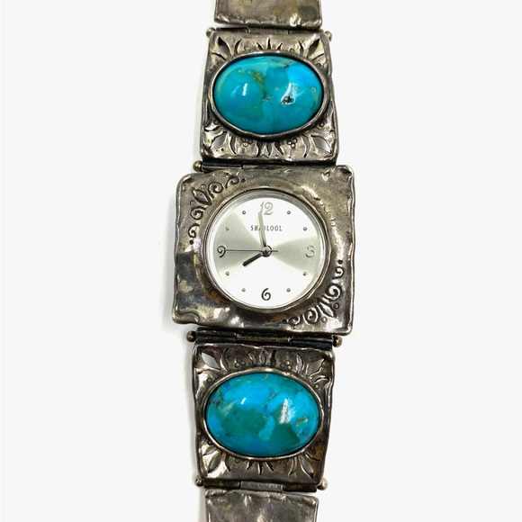 Shablool Torquoise & Sterling Silver Watch - Picture 1 of 4